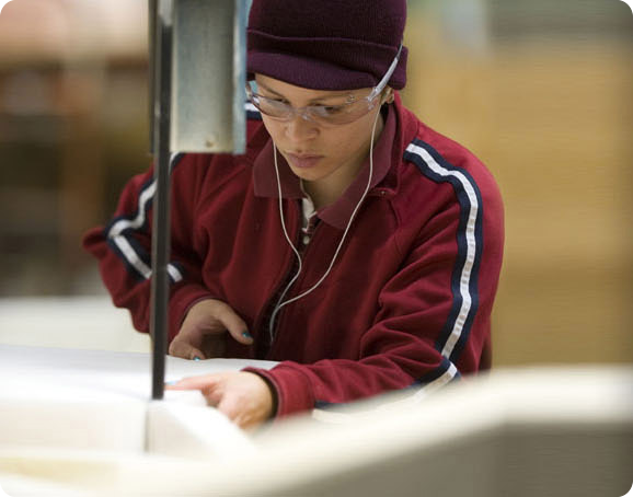 Image Of Employee Working On Foam Technologies - Grand Rapids Foam Technologies