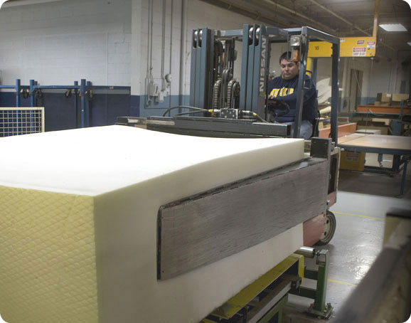 Furniture Foam Manufacture Forklift Image - Grand Rapids Foam Technologies